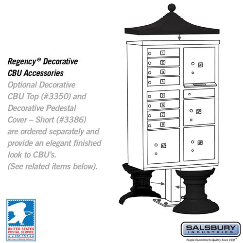 Salsbury Cluster Box Unit with 8 Doors and 4 Parcel Lockers with USPS Access – Type VI