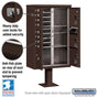 Salsbury 3306-U 8 Door Cluster Mailbox Premium Package with Pedestal and Installation Hardware