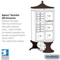Salsbury 3306-U 8 Door Cluster Mailbox Premium Package with Pedestal and Installation Hardware