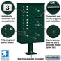 Salsbury Cluster Box Unit with 8 Doors and 4 Parcel Lockers with USPS Access – Type VI