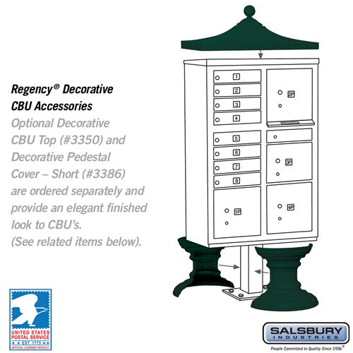 Salsbury Cluster Box Unit with 8 Doors and 4 Parcel Lockers with USPS Access – Type VI