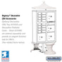 Salsbury 3306-U 8 Door Cluster Mailbox Premium Package with Pedestal and Installation Hardware