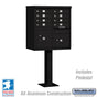 Salsbury Cluster Box Unit with 8 Doors and 2 Parcel Lockers in Black with USPS Access – Type I