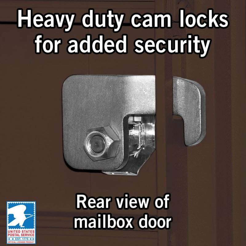 16 Door High Security USPS Cluster Mailbox CBU with 2 Parcel Lockers, Pedestal Included