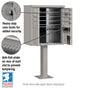 8 Door High Security USPS Cluster Mailbox CBU with 2 Parcel Lockers, Pedestal Included