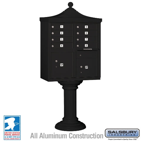 Salsbury Regency Decorative Cluster Box Unit with 8 Doors and 2 Parcel Lockers with USPS Access – Type I