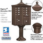 Salsbury Regency Decorative Cluster Box Unit with 8 Doors and 2 Parcel Lockers with USPS Access – Type I