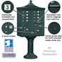 Salsbury Regency Decorative Cluster Box Unit with 8 Doors and 2 Parcel Lockers with USPS Access – Type I