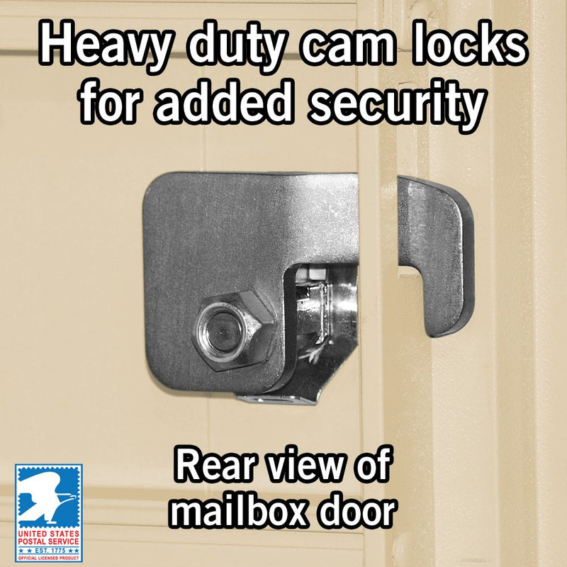 8 Door High Security USPS Cluster Mailbox CBU with 2 Parcel Lockers, Pedestal Included