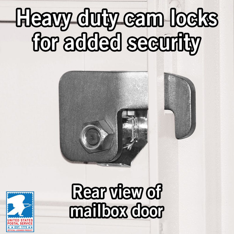 8 Door High Security USPS Cluster Mailbox CBU with 2 Parcel Lockers, Pedestal Included
