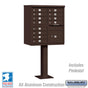 Salsbury Cluster Box Unit with 12 Doors and 1 Parcel Locker with USPS Access – Type II