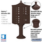 Salsbury Regency Decorative Cluster Box Unit with 12 Doors and 1 Parcel Locker with USPS Access – Type II