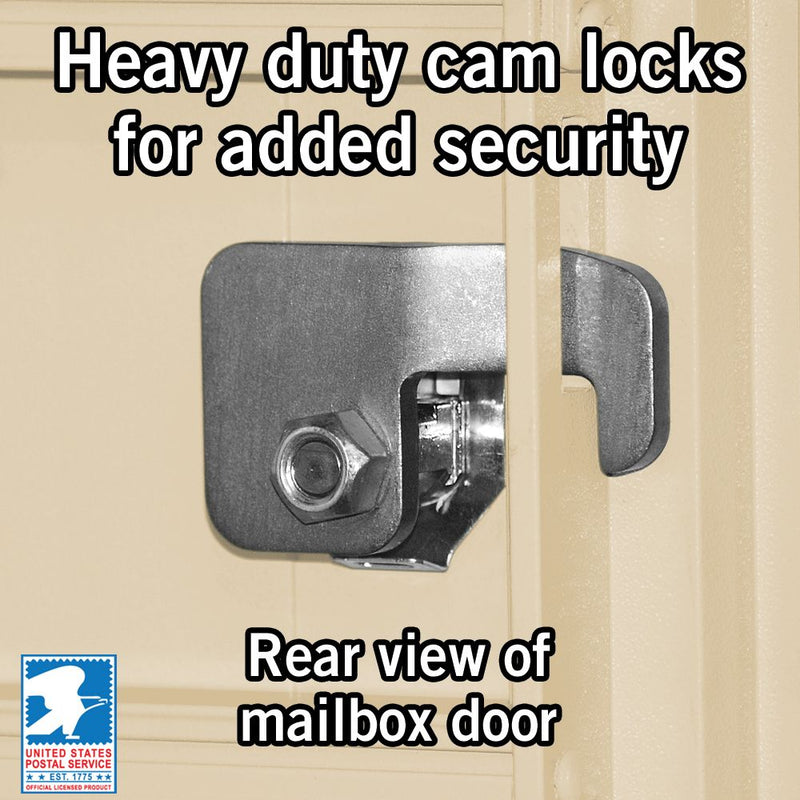 12 Door High Security USPS Cluster Mailbox CBU with 1 Parcel Locker, Pedestal Included