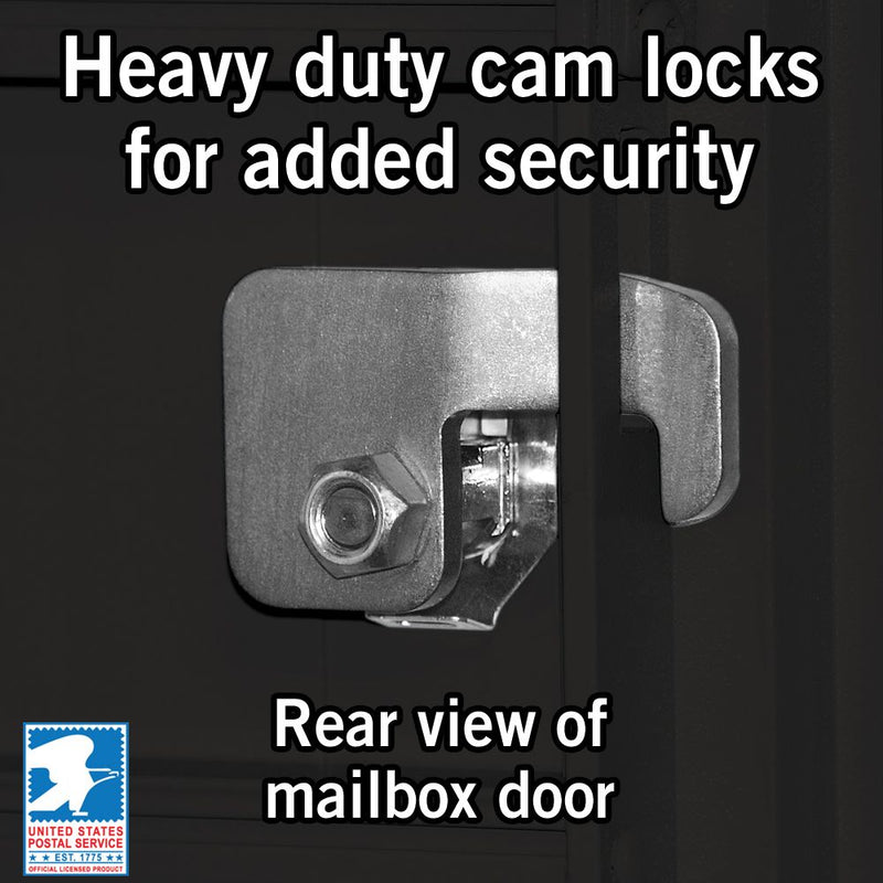 12 Door High Security USPS Cluster Mailbox CBU with 1 Parcel Locker, Pedestal Included