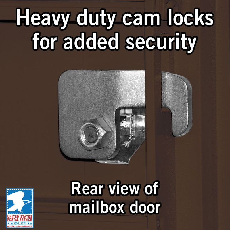 12 Door High Security USPS Cluster Mailbox CBU with 1 Parcel Locker, Pedestal Included