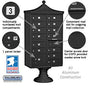 Salsbury Regency Decorative Cluster Box Unit with 13 Doors and 1 Parcel Locker with USPS Access – Type IV