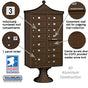 Salsbury Regency Decorative Cluster Box Unit with 13 Doors and 1 Parcel Locker with USPS Access – Type IV
