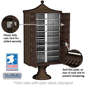 Salsbury Regency Decorative Cluster Box Unit with 13 Doors and 1 Parcel Locker with USPS Access – Type IV