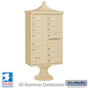 Salsbury Regency Decorative Cluster Box Unit with 13 Doors and 1 Parcel Locker in Sandstone with USPS Access – Type IV