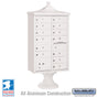 Salsbury Regency Decorative Cluster Box Unit with 13 Doors and 1 Parcel Locker in White with USPS Access – Type IV