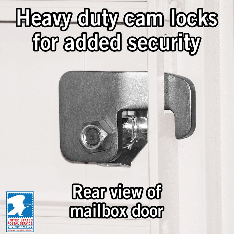 12 Door High Security USPS Cluster Mailbox CBU with 1 Parcel Locker, Pedestal Included