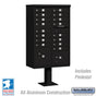 Salsbury Cluster Box Unit with 16 Doors and 2 Parcel Lockers in Black with USPS Access – Type III