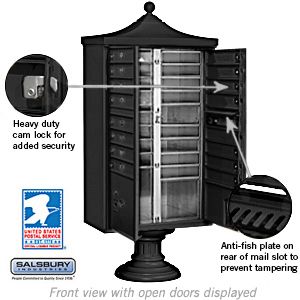 Salsbury Regency Decorative Cluster Box Unit with 16 Doors and 2 Parcel Lockers with USPS Access – Type III