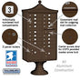 Salsbury Regency Decorative Cluster Box Unit with 16 Doors and 2 Parcel Lockers with USPS Access – Type III