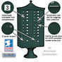 Salsbury Regency Decorative Cluster Box Unit with 16 Doors and 2 Parcel Lockers with USPS Access – Type III