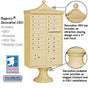 Salsbury Regency Decorative Cluster Box Unit with 16 Doors and 2 Parcel Lockers with USPS Access – Type III