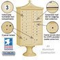 Salsbury Regency Decorative Cluster Box Unit with 16 Doors and 2 Parcel Lockers with USPS Access – Type III
