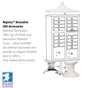 16 Door High Security USPS Cluster Mailbox CBU with 2 Parcel Lockers, Pedestal Included