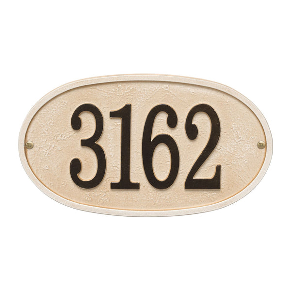 Personalized Stonework Plaque - Oval- 1 Line (Sandstone)