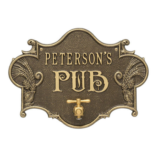 Hops & Barley Beer Pub Plaque