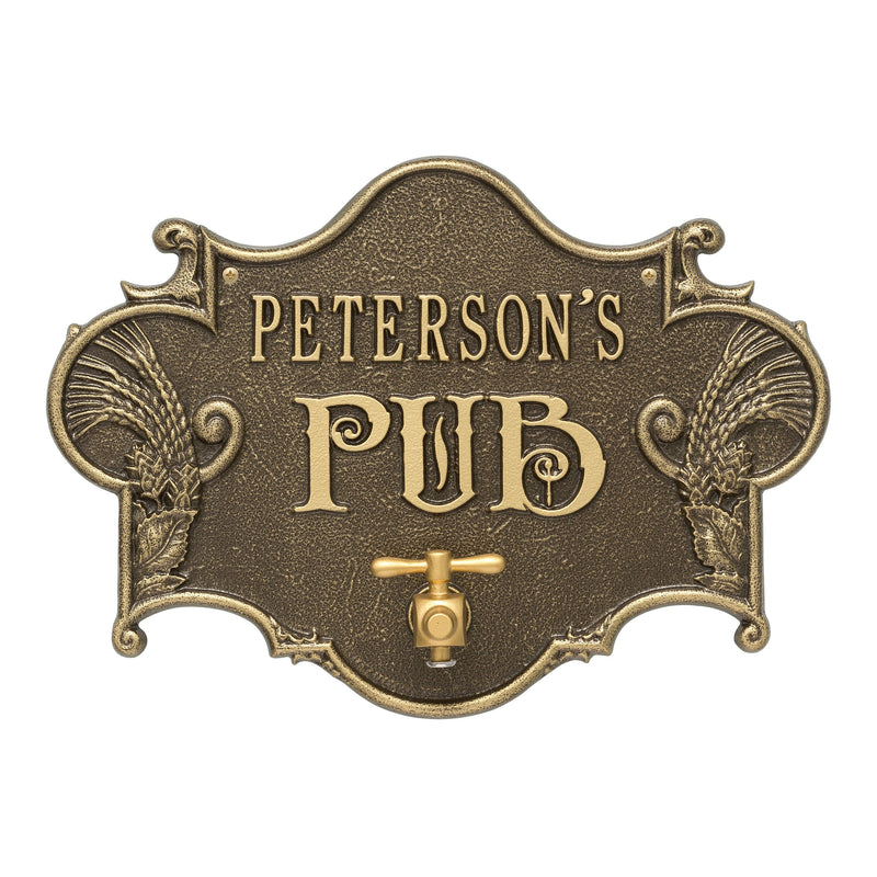 Hops & Barley Beer Pub Plaque