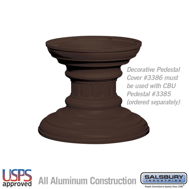 Salsbury Regency Decorative Pedestal Cover - Short (Option for CBU Pedestal #3385) - Bronze