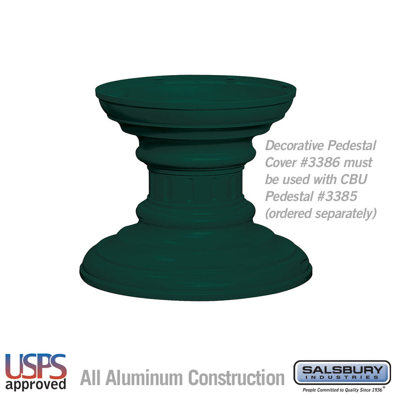 Salsbury Regency Decorative Pedestal Cover - Short (Option for CBU Pedestal #3385) - Green