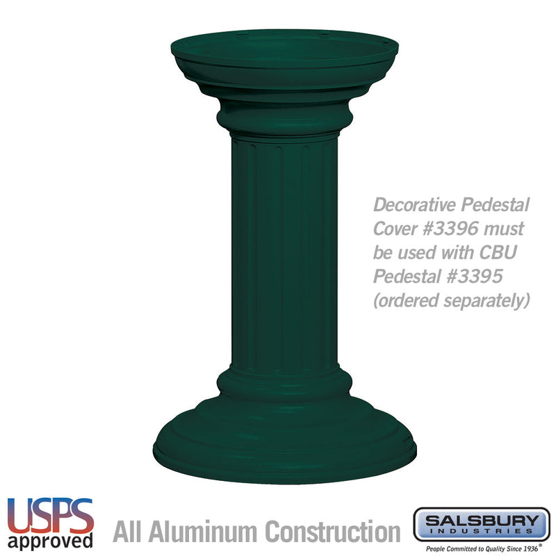 Salsbury Regency Decorative Pedestal Cover - Tall - Green