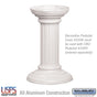 Salsbury Regency Decorative Pedestal Cover - Tall  - White