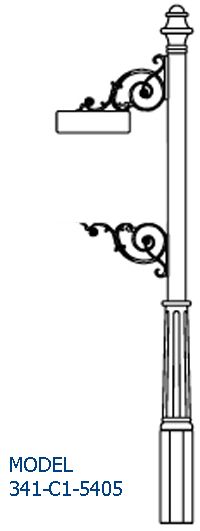Classic Mailbox Post System Series C1 - C1-5405