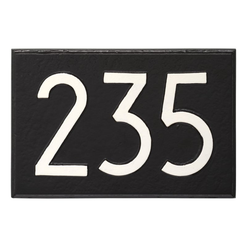 Whitehall Modern Personalized Wall Mailbox Plaque