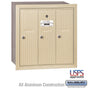 Salsbury Vertical Mailbox - 3 Doors - Sandstone - Recessed Mounted - USPS Access