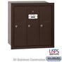Salsbury Vertical Mailbox - 3 Doors - Bronze - Recessed Mounted - USPS Access
