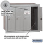 Salsbury Vertical Mailbox - 4 Doors Recessed Mounted - USPS Access