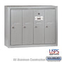Salsbury Vertical Mailbox - 4 Doors - Aluminum - Surface Mounted - USPS Access