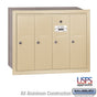 Salsbury Vertical Mailbox - 4 Doors - Sandstone - Recessed Mounted - USPS Access