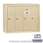 Salsbury Vertical Mailbox - 4 Doors - Sandstone - Surface Mounted - USPS Access