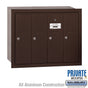 Salsbury Vertical Mailbox (Includes Master Commercial Lock) - 4 Doors - Recessed Mounted - Private Access
