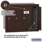 Salsbury Vertical Mailbox (Includes Master Commercial Lock) - 4 Doors - Recessed Mounted - Private Access