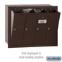 Salsbury Vertical Mailbox (Includes Master Commercial Lock) - 4 Doors - Recessed Mounted - Private Access